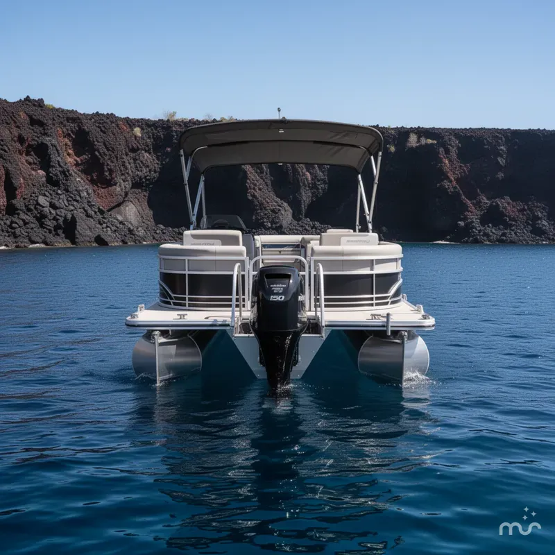 Slide: The Image of Manitou 20 CRUISE MAX Deck With 150hp Rotax Stealth Motor 2025 - 3