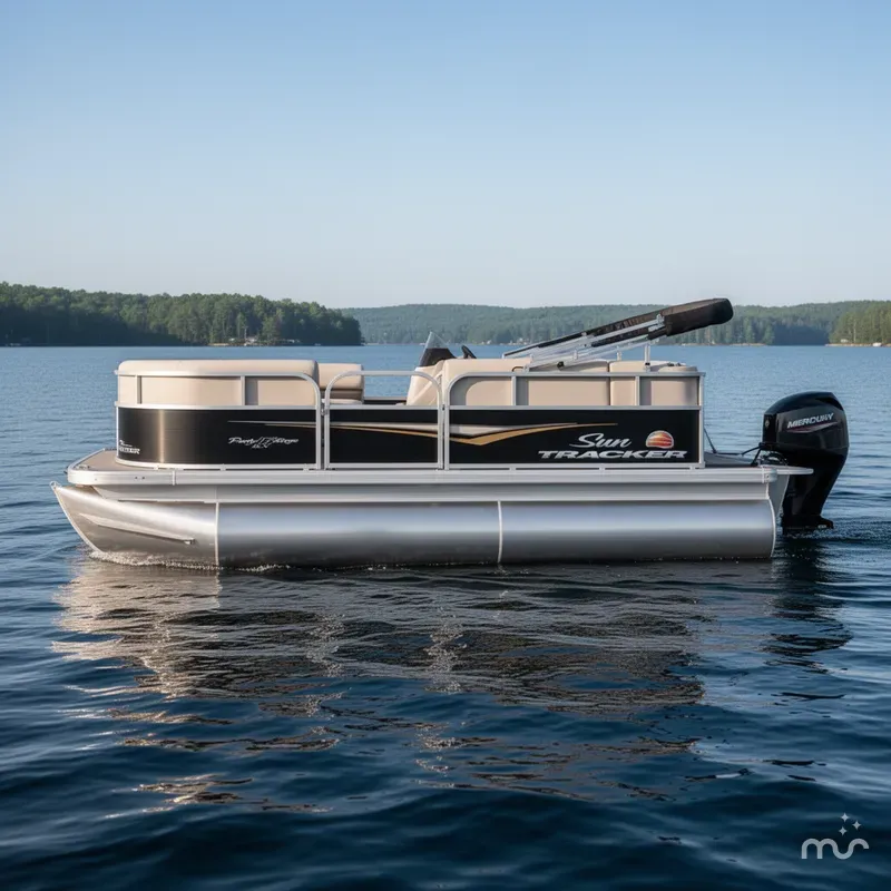 Slide: The Image of Sun Tracker Party Barge 16 DLX 2025 - 0