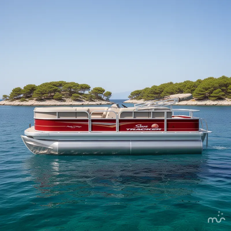 Slide: The Image of Sun Tracker Party Barge 18 DLX 2025 - 2