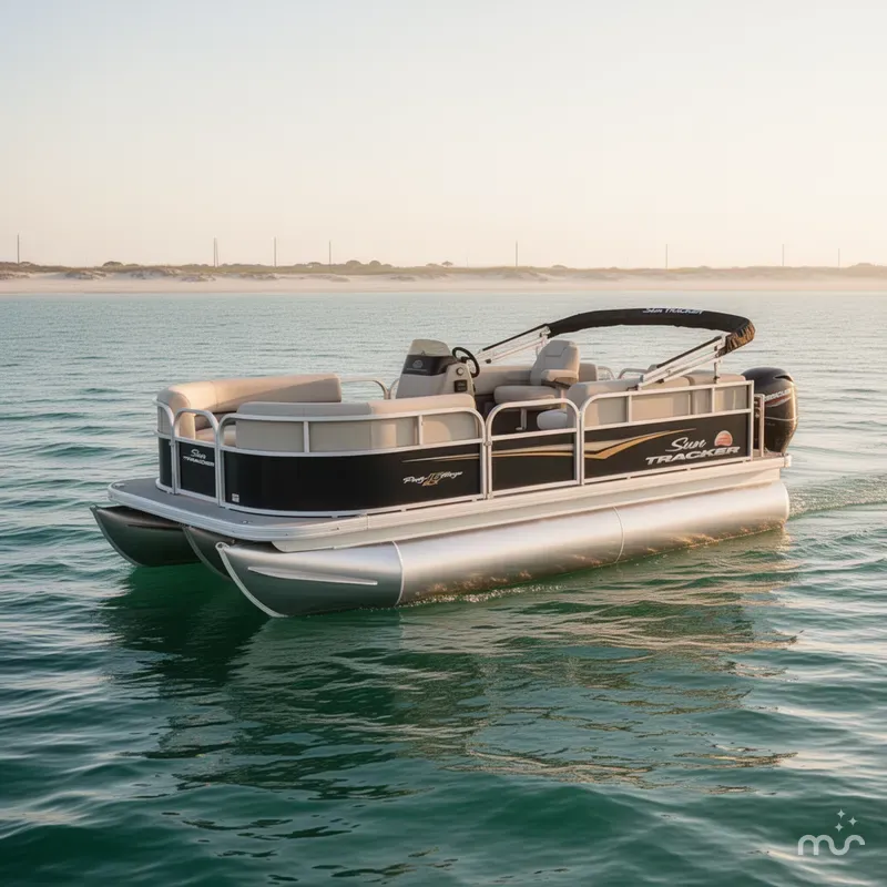 Slide: The Image of Sun Tracker Party Barge 16 DLX 2025 - 2