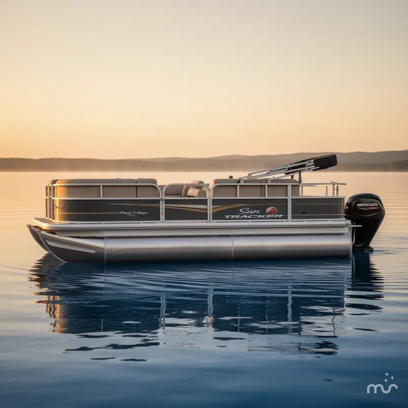 Slide: The Image of Sun Tracker Party Barge 18 DLX 2025 - 1