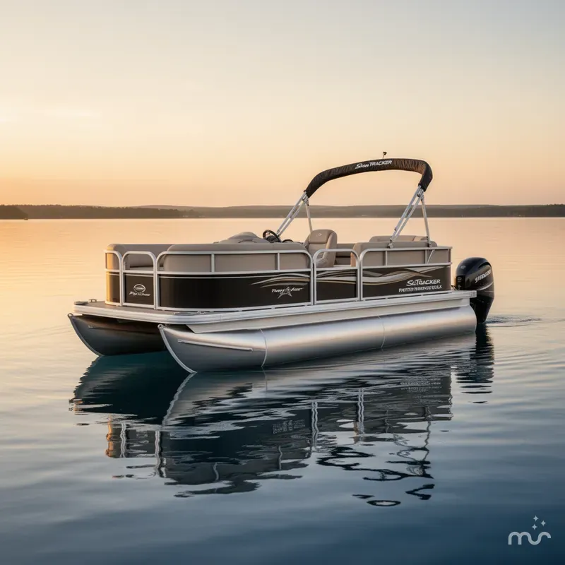 Slide: The Image of Sun Tracker Party Barge 16 DLX 2025 - 0