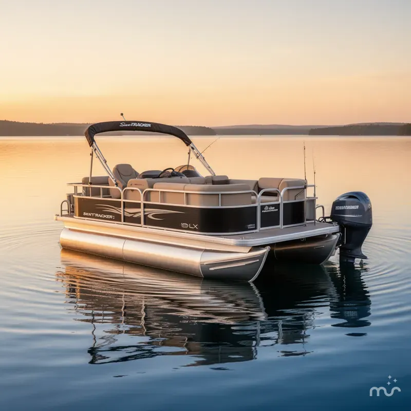Slide: The Image of Sun Tracker Party Barge 16 DLX 2025 - 1