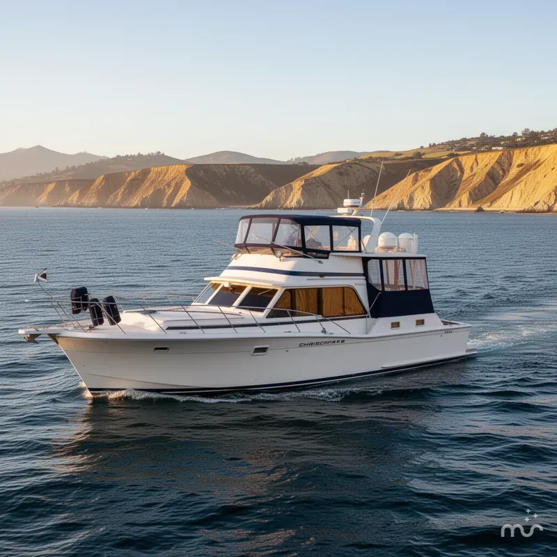 Slide: The Image of Chris-Craft 48' Corinthian CPMY Yacht 1985 - 1