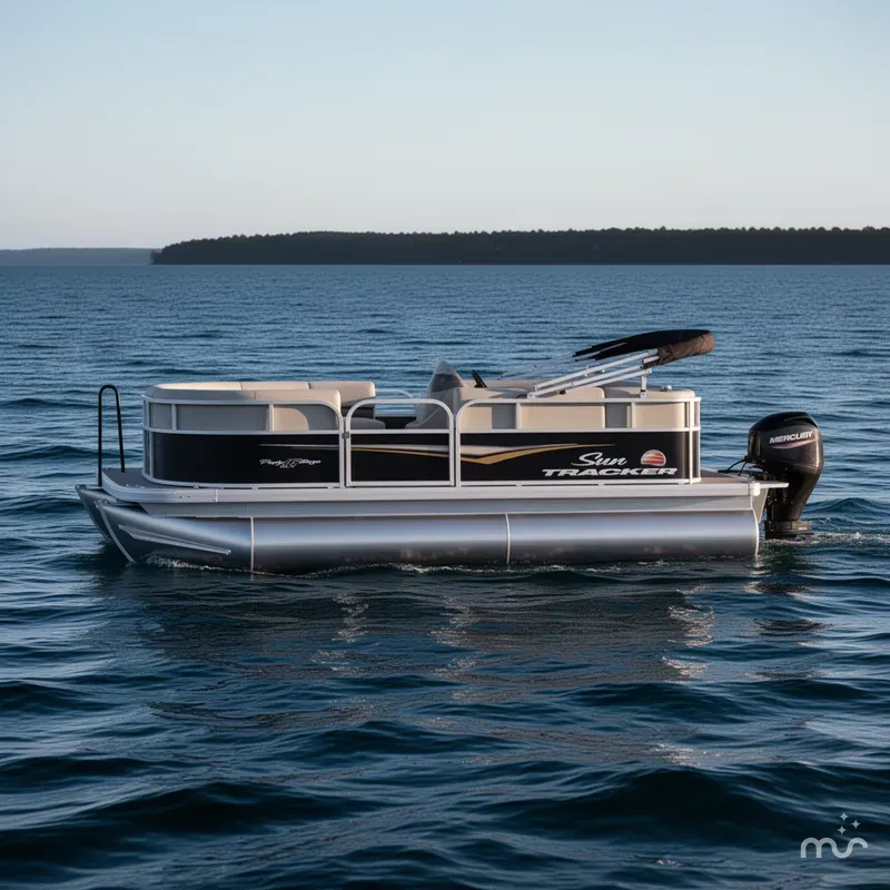 Slide: The Image of Sun Tracker Party Barge 16 DLX 2025 - 0