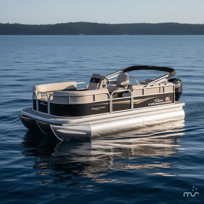 Slide: The Image of Sun Tracker Party Barge 16 DLX 2025 - 2