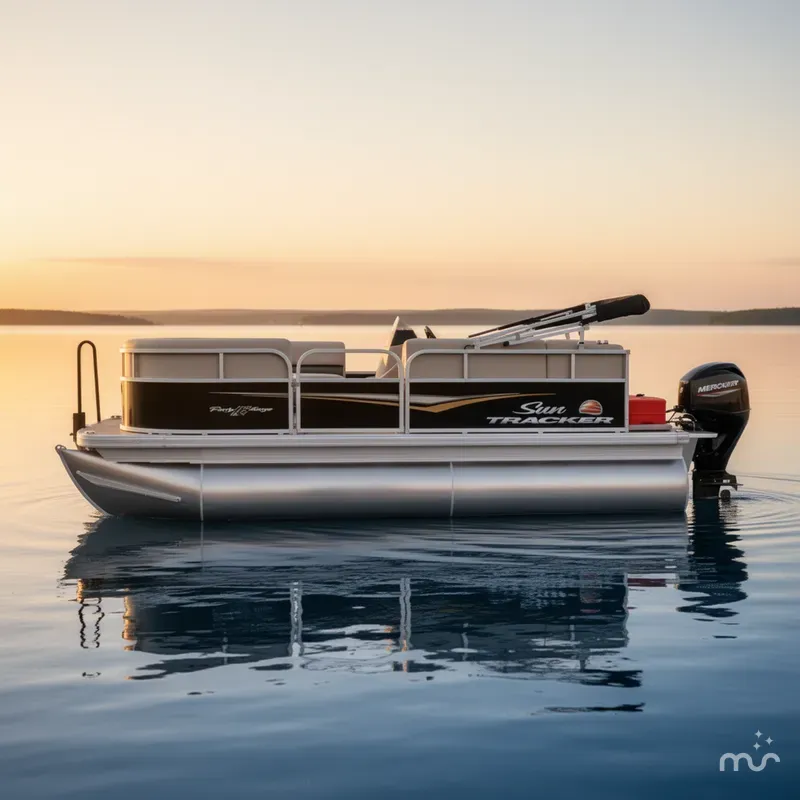 Slide: The Image of Sun Tracker Party Barge 16 DLX 2025 - 0