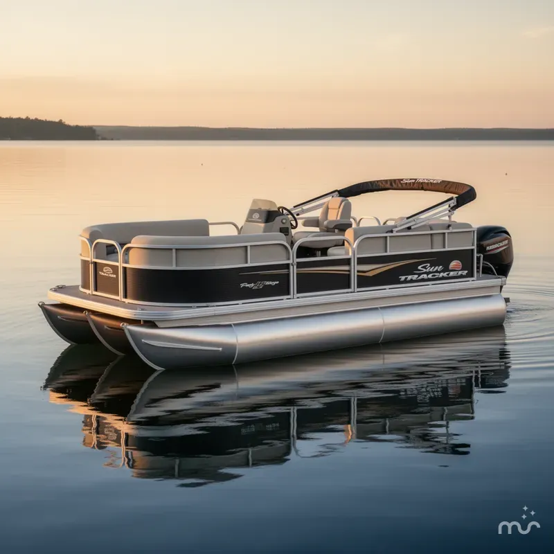 Slide: The Image of Sun Tracker Party Barge 16 DLX 2025 - 2