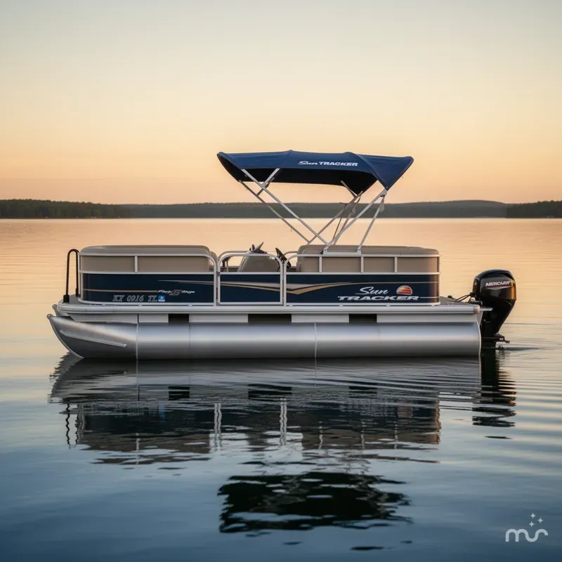 Slide: The Image of Sun Tracker Party Barge 18 DLX 2020 - 0