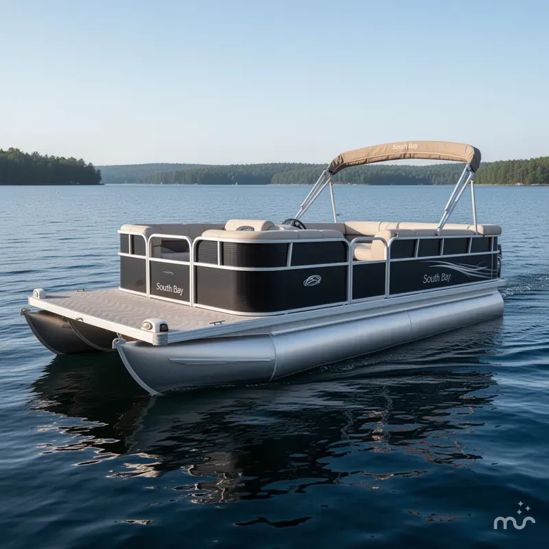 Slide: The Image of South Bay 20' Cruise Pontoon & Mercury 60HP 4-Stroke EFI 2008 - 0