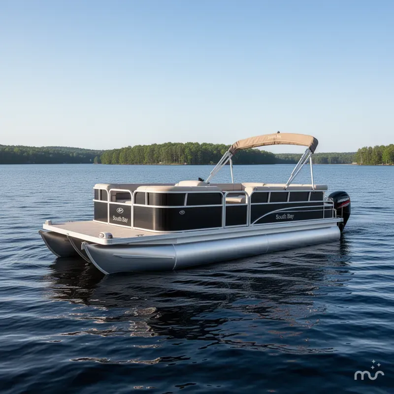 Slide: The Image of South Bay 20' Cruise Pontoon & Mercury 60HP 4-Stroke EFI 2008 - 2