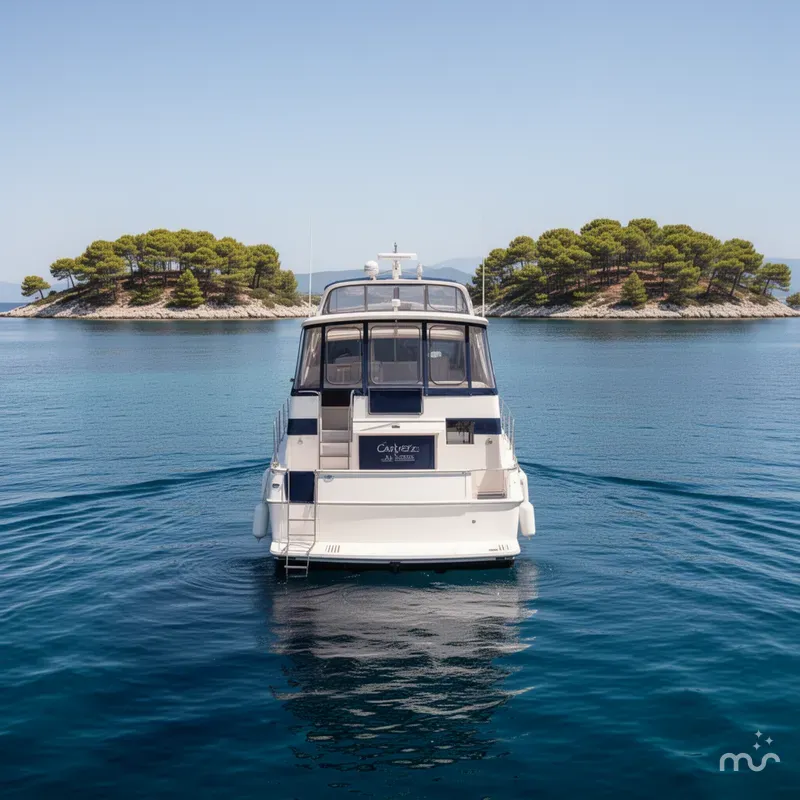 Slide: The Image of Carver Yachts 390 Cockpit Motor Yacht 1994 - 3