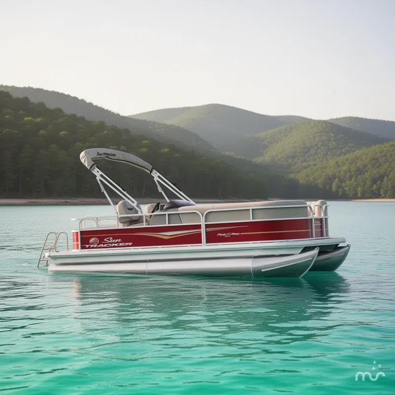 Slide: The Image of Sun Tracker Party Barge 18 DLX 2025 - 2