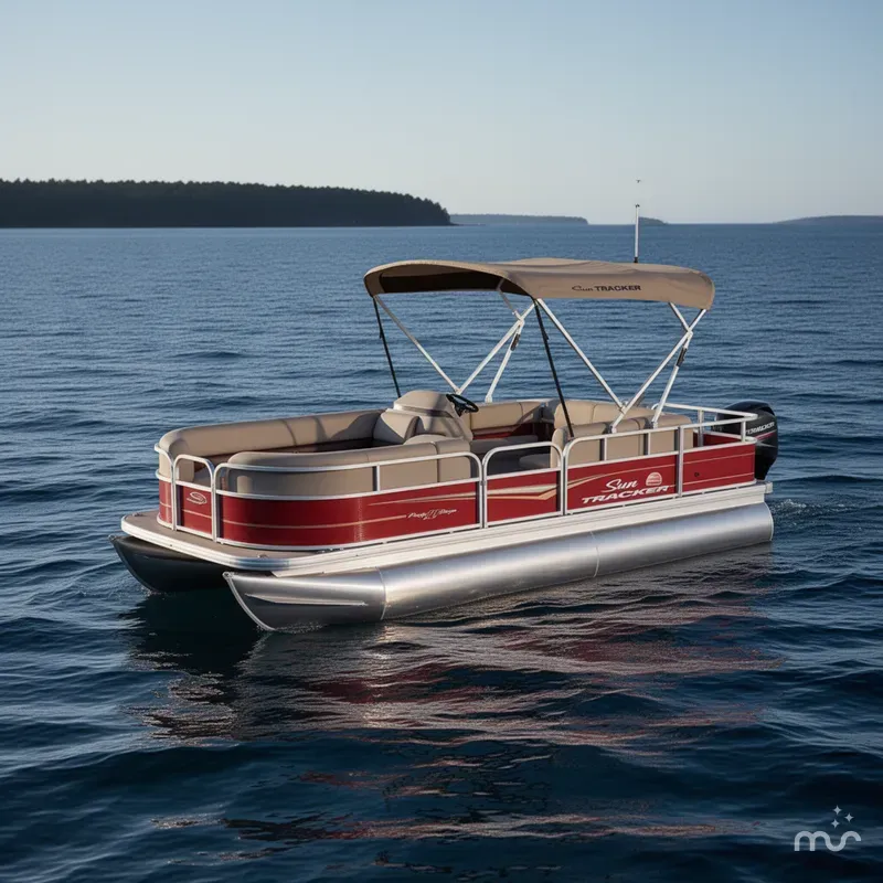 Slide: The Image of Sun Tracker Party Barge 18 DLX 2025 - 0