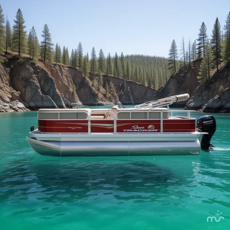 Slide: The Image of Sun Tracker Party Barge 18 DLX 2025 - 2