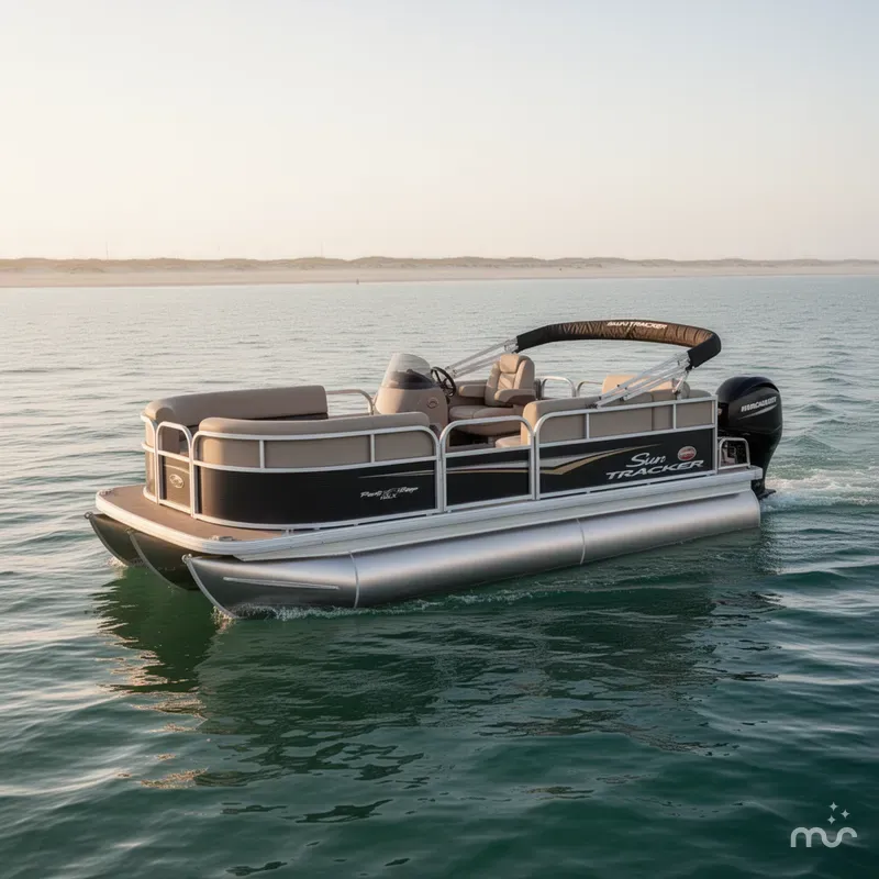 Slide: The Image of Sun Tracker Party Barge 16 DLX 2025 - 0
