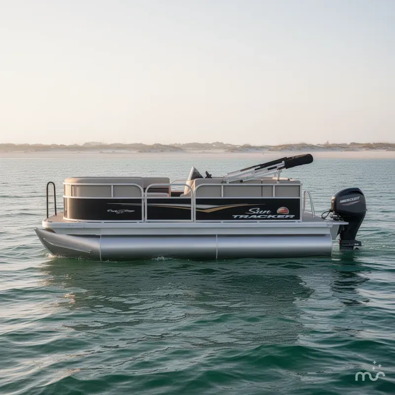 Slide: The Image of Sun Tracker Party Barge 16 DLX 2025 - 1