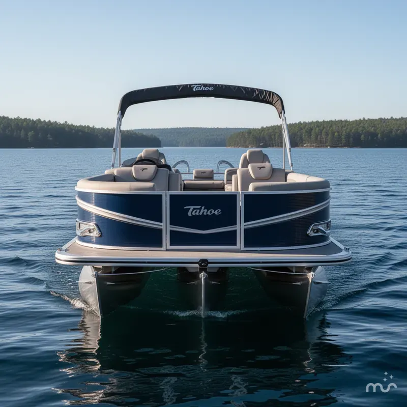Slide: The Image of Tahoe LTZ 2385 Quad Lounge Tritoon Pontoon & Honda 4-Str 2022 - 1
