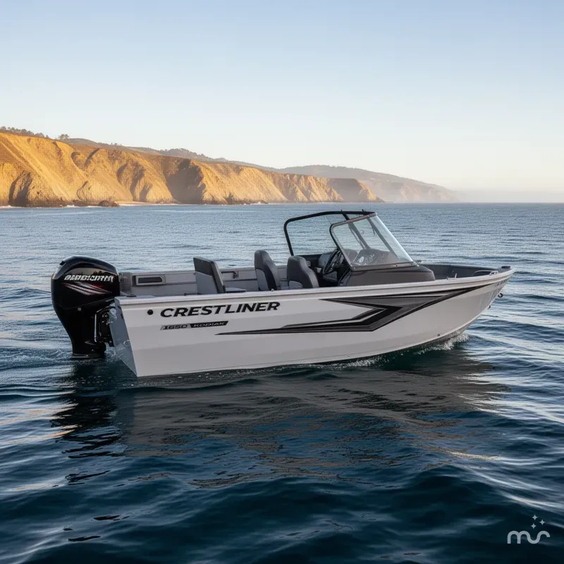 Slide: The Image of Crestliner Kodiak 1650 WT w/ 60HP Mercury! 2025 - 0