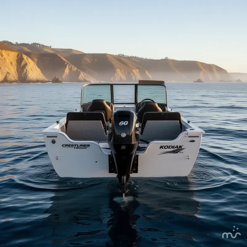 Slide: The Image of Crestliner Kodiak 1650 WT w/ 60HP Mercury! 2025 - 2