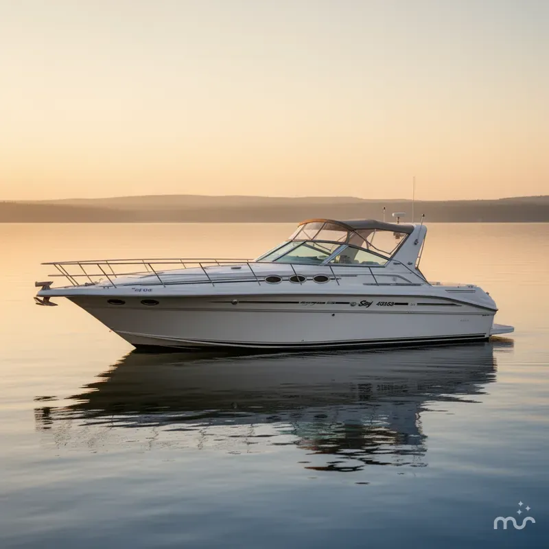 Slide: The Image of Sea Ray 400 Express Cruiser 1994 - 0
