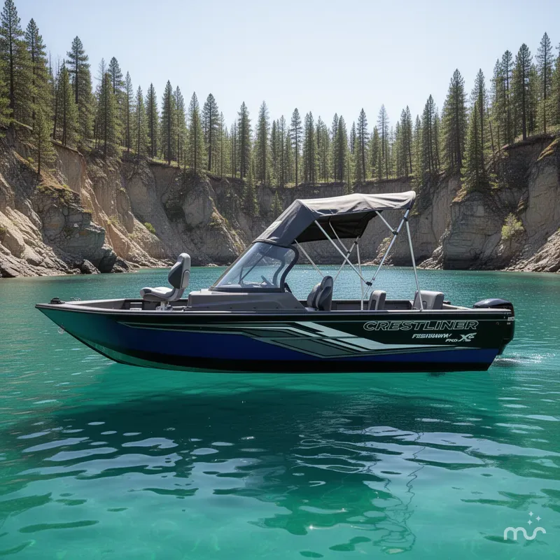 Slide: The Image of Crestliner Fish Hawk 1750 WT w/ 115HP Mercury Pro XS! 2025 - 2