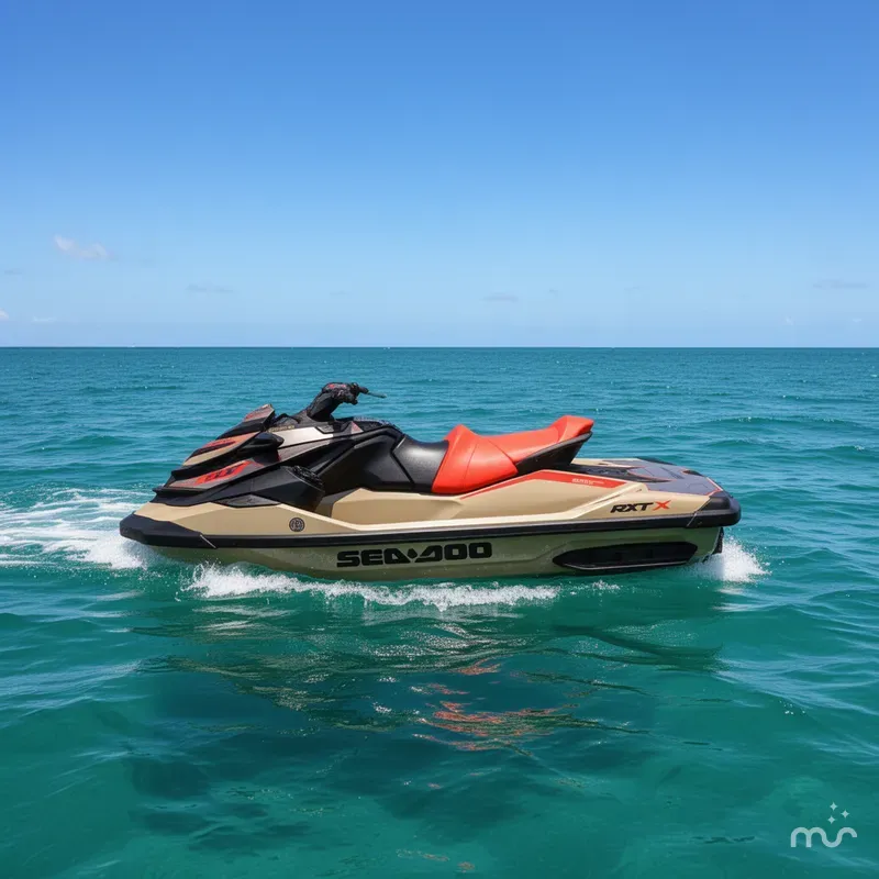 Slide: The Image of Sea-Doo RXT-X™ 325 Metallic Tan / Lava Red Premi 2025 - 3