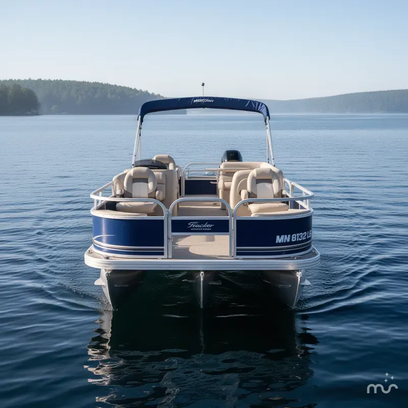 Slide: The Image of Sun Tracker 24' Fishin Barge Pontoon & Mercury 150HP 4-Stroke 2014 - 1