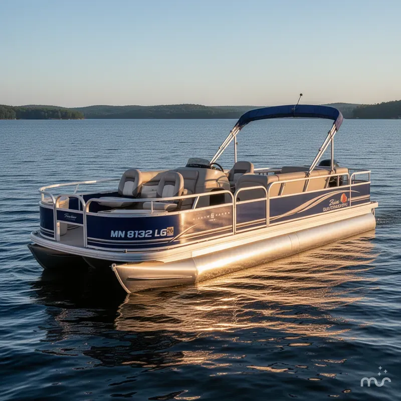 Slide: The Image of Sun Tracker 24' Fishin Barge Pontoon & Mercury 150HP 4-Stroke 2014 - 2