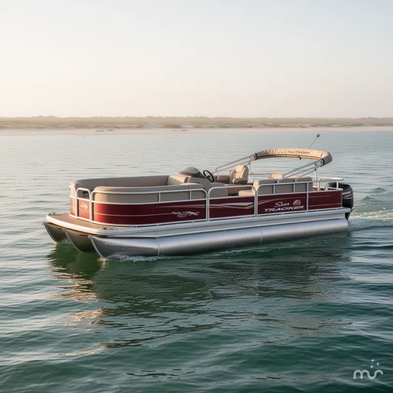 Slide: The Image of Sun Tracker Party Barge 18 DLX 2025 - 0