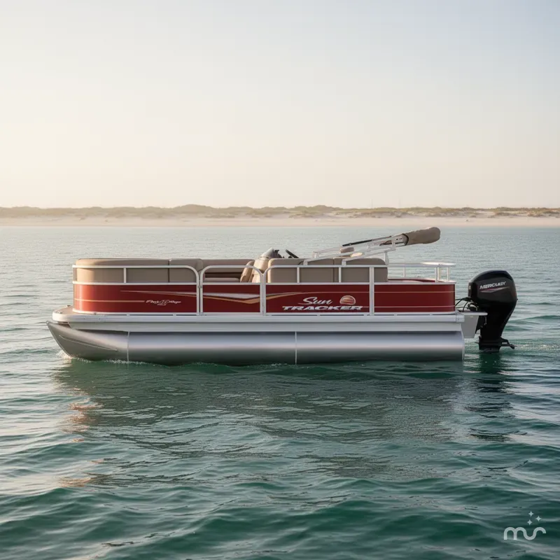 Slide: The Image of Sun Tracker Party Barge 18 DLX 2025 - 1
