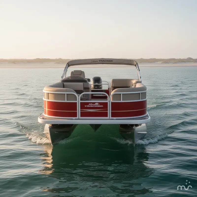 Slide: The Image of Sun Tracker Party Barge 18 DLX 2025 - 2