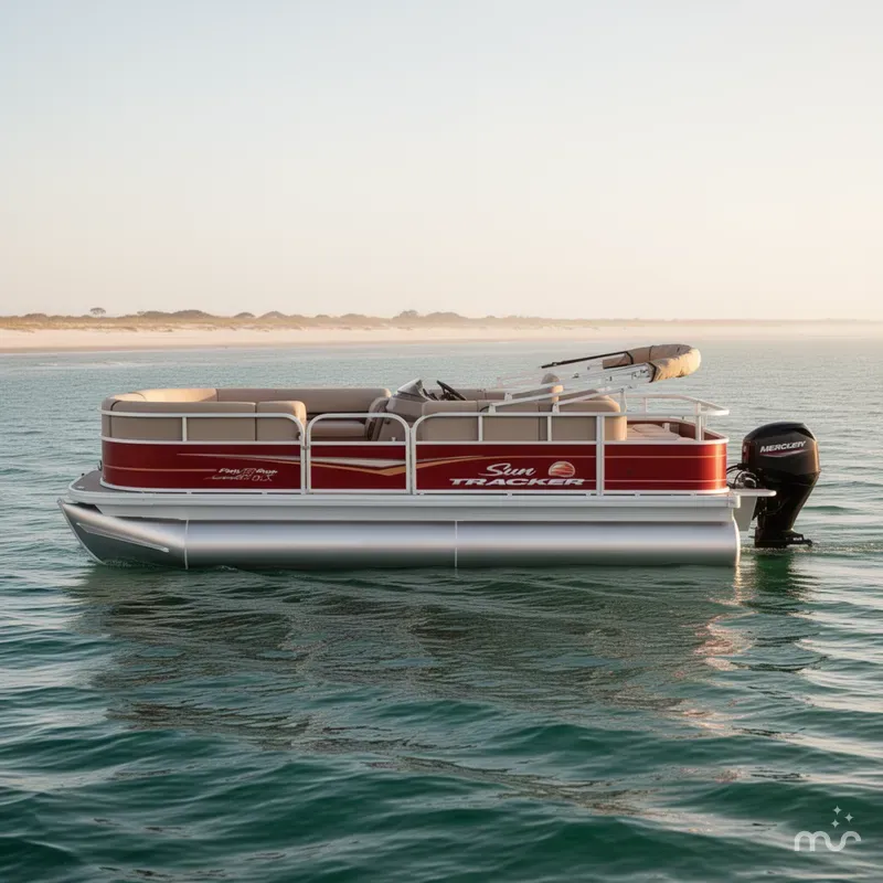 Slide: The Image of Sun Tracker Party Barge 18 DLX 2025 - 0