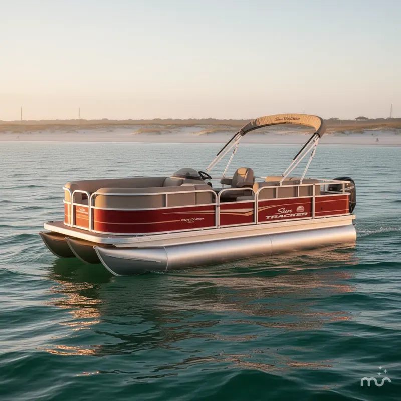 Slide: The Image of Sun Tracker Party Barge 18 DLX 2025 - 2