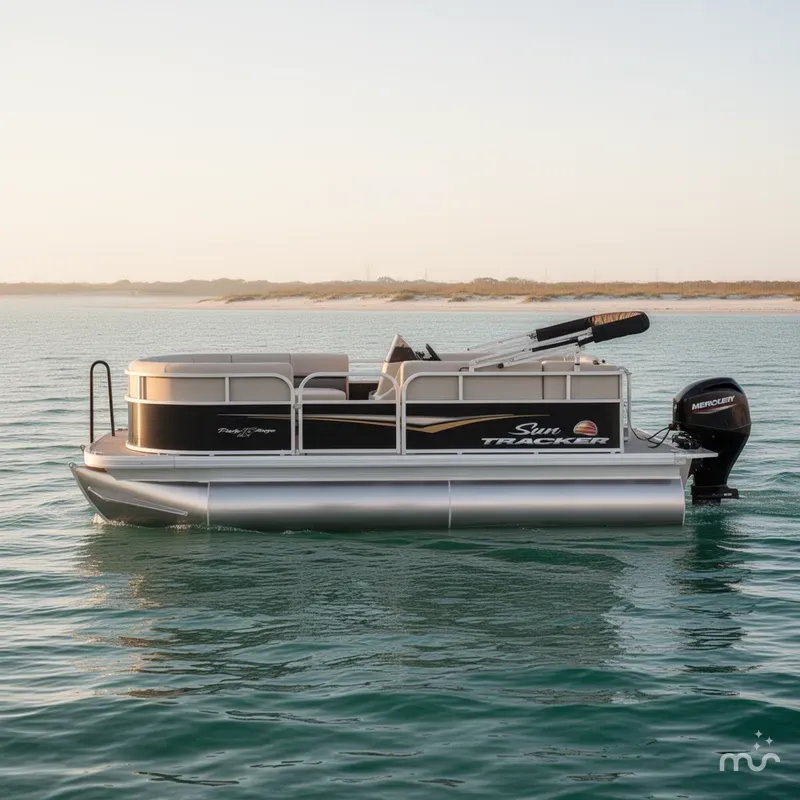 Slide: The Image of Sun Tracker Party Barge 16 DLX 2025 - 0