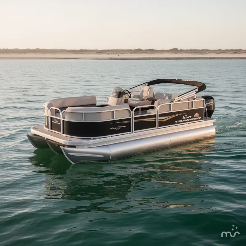 Slide: The Image of Sun Tracker Party Barge 16 DLX 2025 - 2