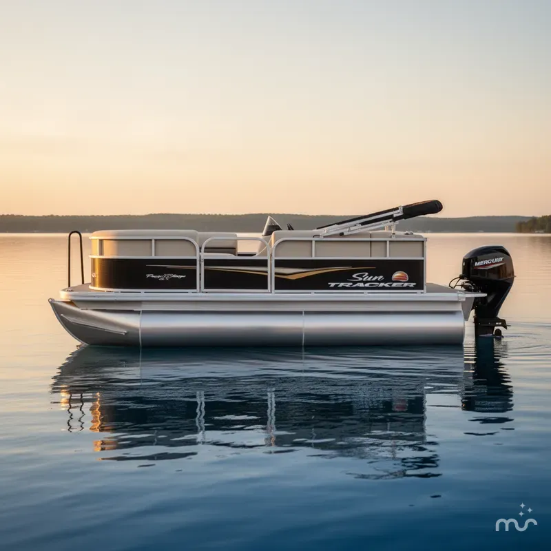 Slide: The Image of Sun Tracker Party Barge 16 DLX 2025 - 0