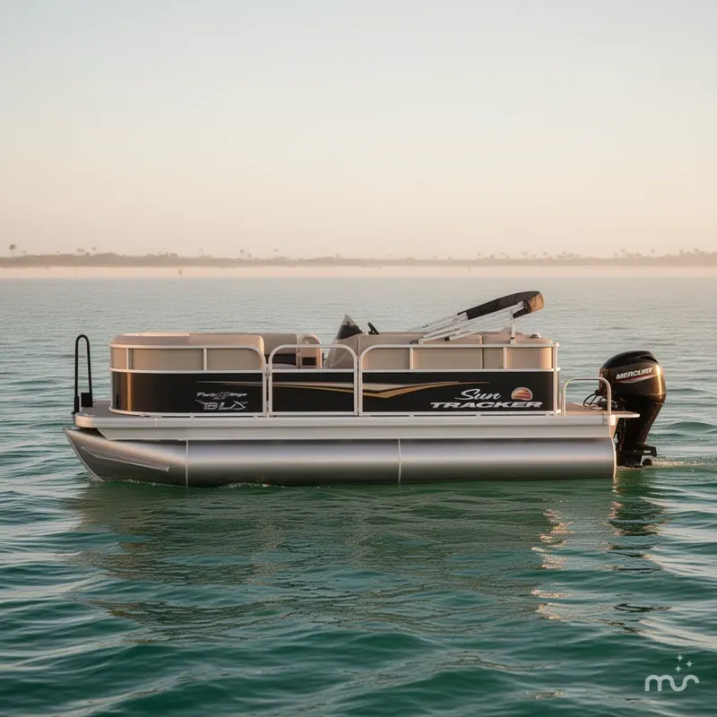Slide: The Image of Sun Tracker Party Barge 16 DLX 2025 - 0