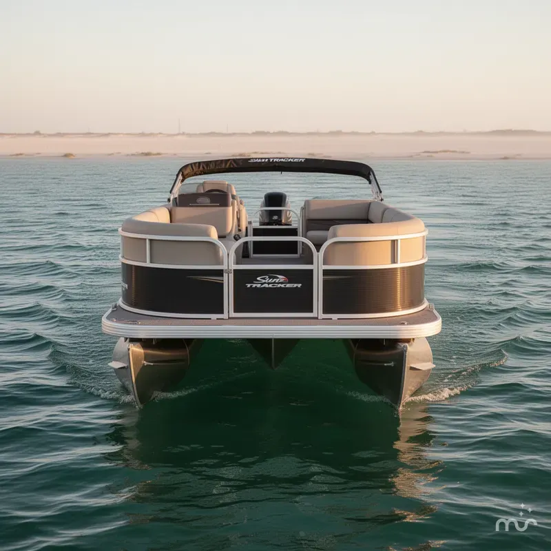 Slide: The Image of Sun Tracker Party Barge 16 DLX 2025 - 1