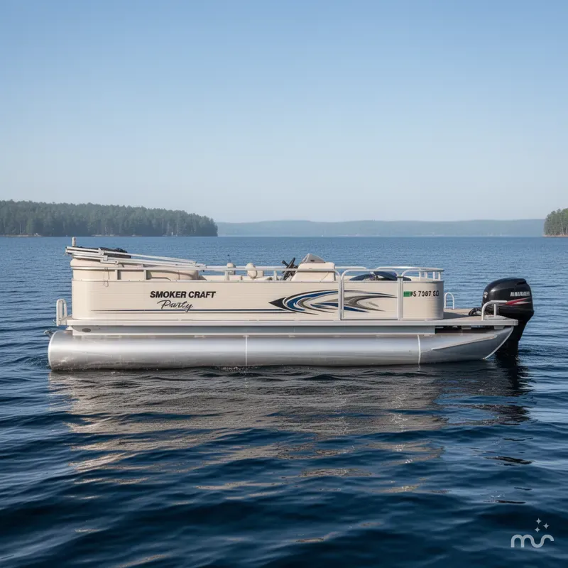 Slide: The Image of Smoker Craft Party Pontoon 1999 - 0
