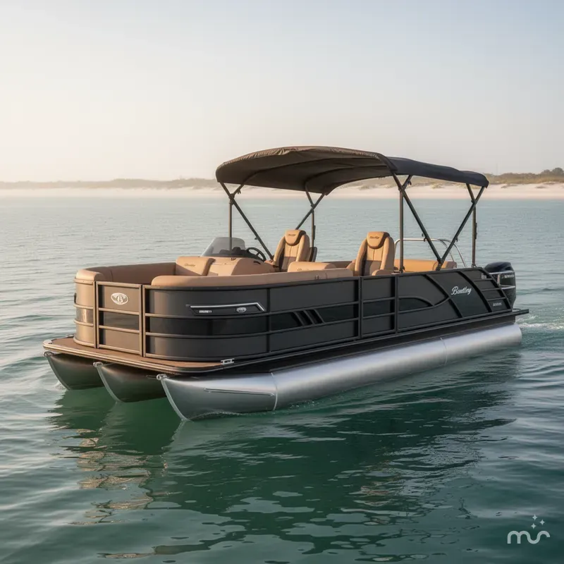 Slide: The Image of Bentley Pontoons Elite Swingback Dual Captains 223 2025 - 0