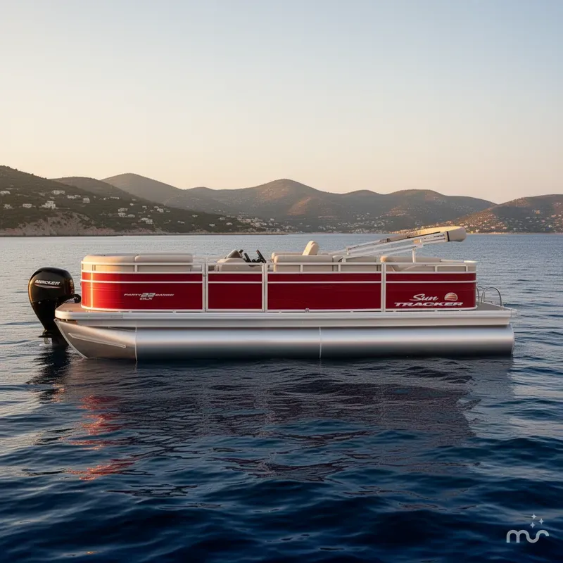 Slide: The Image of Sun Tracker Party Barge 22 RF DLX 2025 - 2