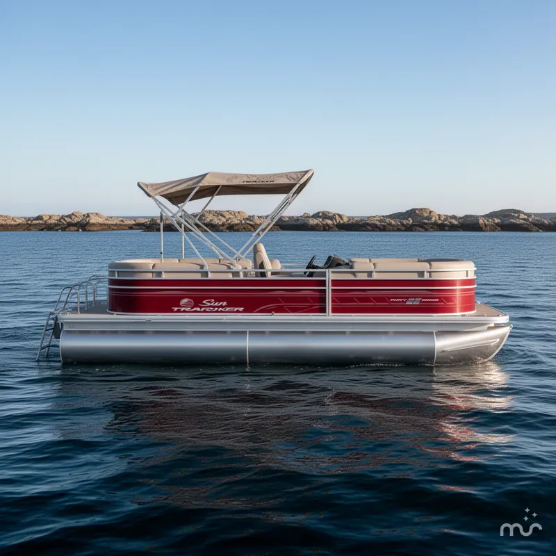 Slide: The Image of Sun Tracker Party Barge 22 RF DLX 2025 - 2