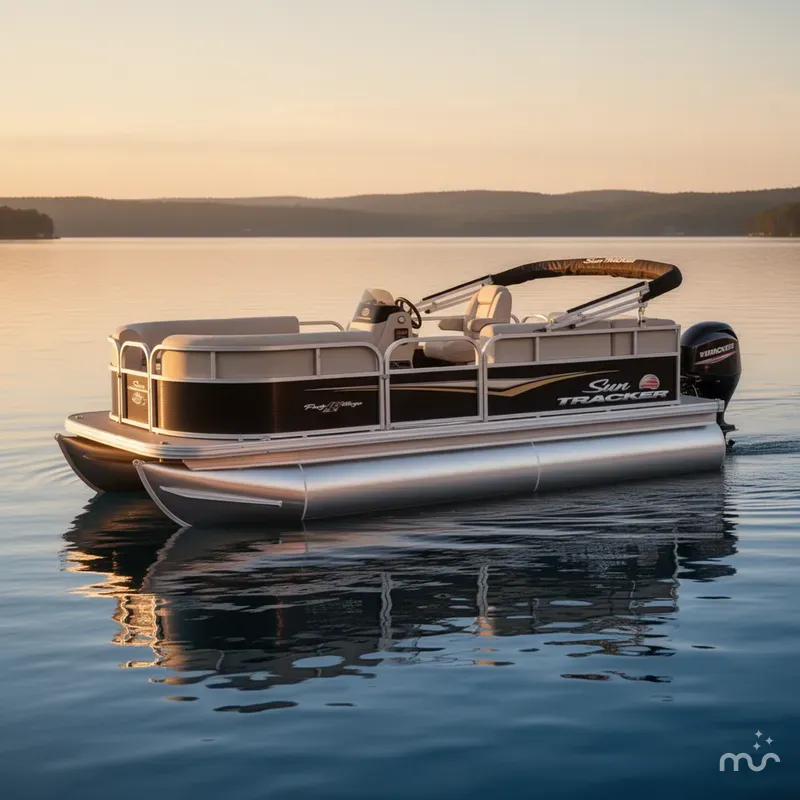 Slide: The Image of Sun Tracker Party Barge 16 DLX 2025 - 2