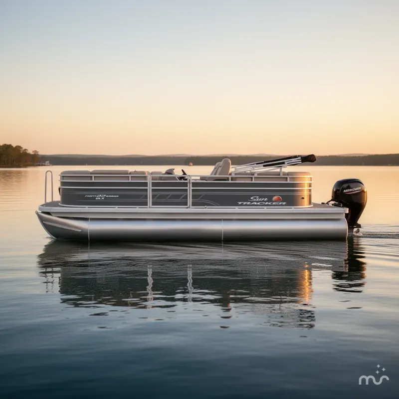 Slide: The Image of Sun Tracker Party Barge 22 DLX 2025 - 1