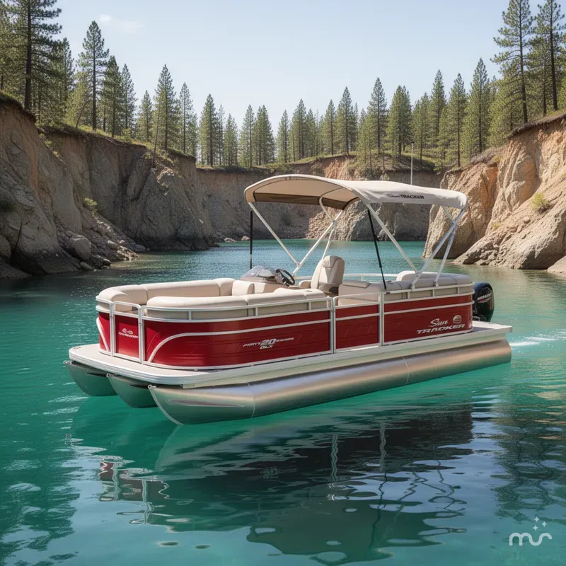 Slide: The Image of Sun Tracker Party Barge 20 DLX 2025 - 4