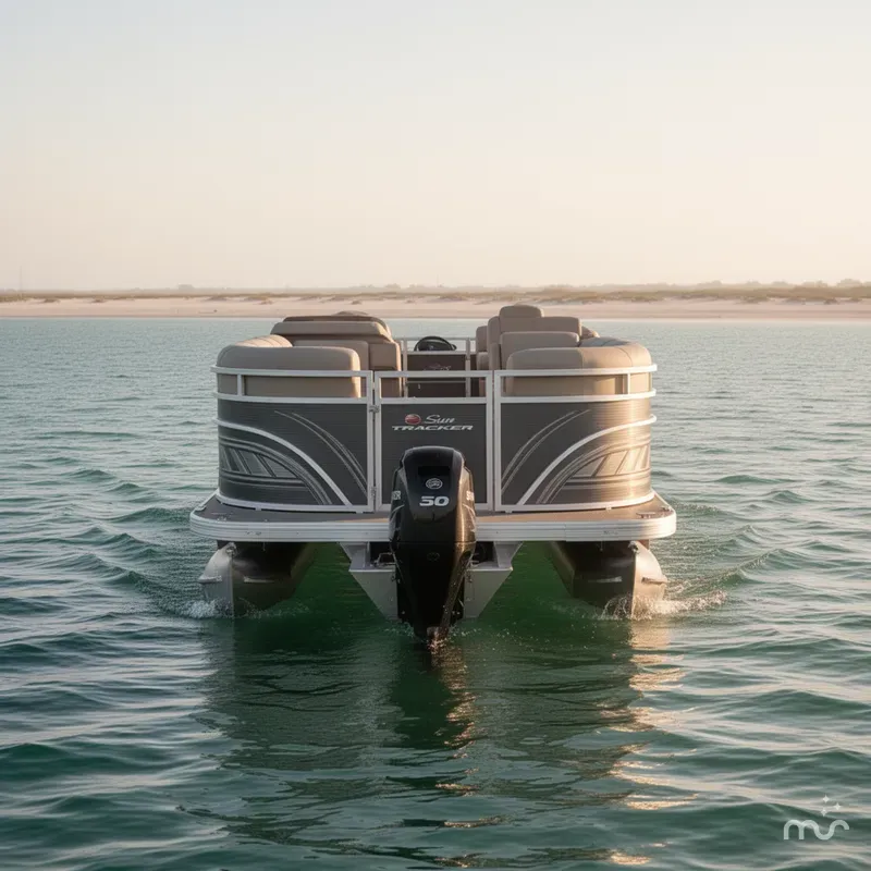 Slide: The Image of Sun Tracker Party Barge 22 DLX 2025 - 1