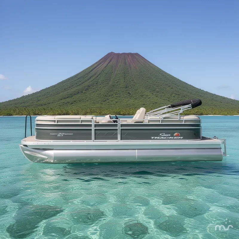 Slide: The Image of Sun Tracker Party Barge 22 DLX 2025 - 2