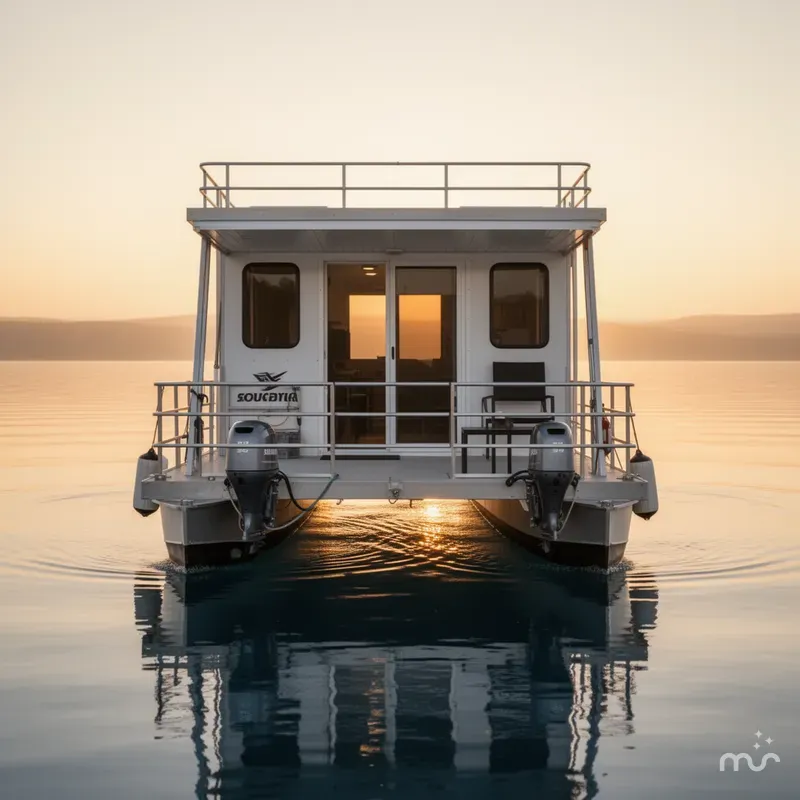 Slide: The Image of Catamaran 39 x 12 Houseboat 2021 - 2