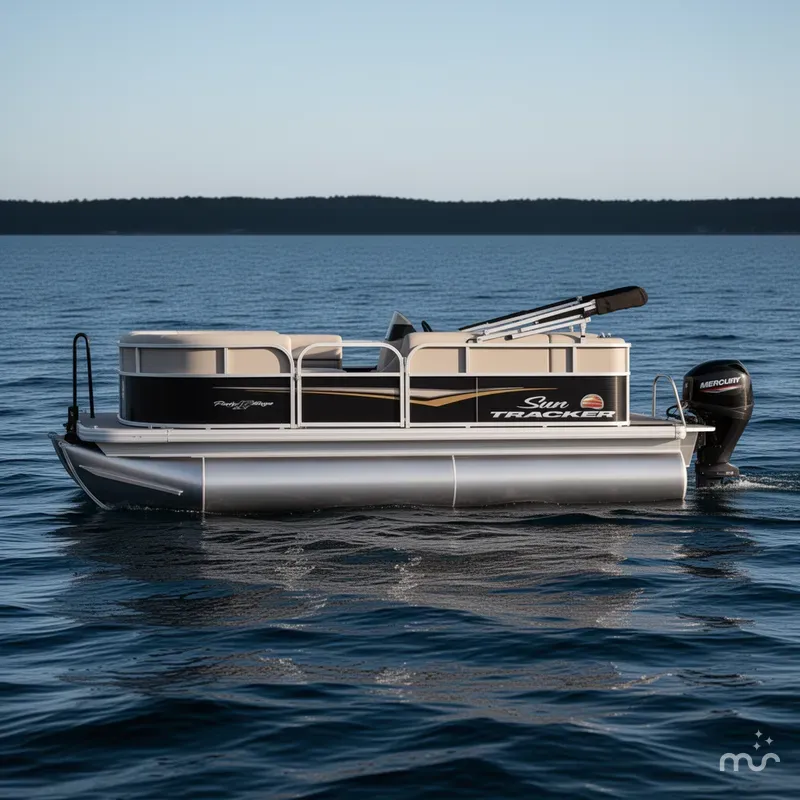 Slide: The Image of Sun Tracker Party Barge 16 DLX 2025 - 0